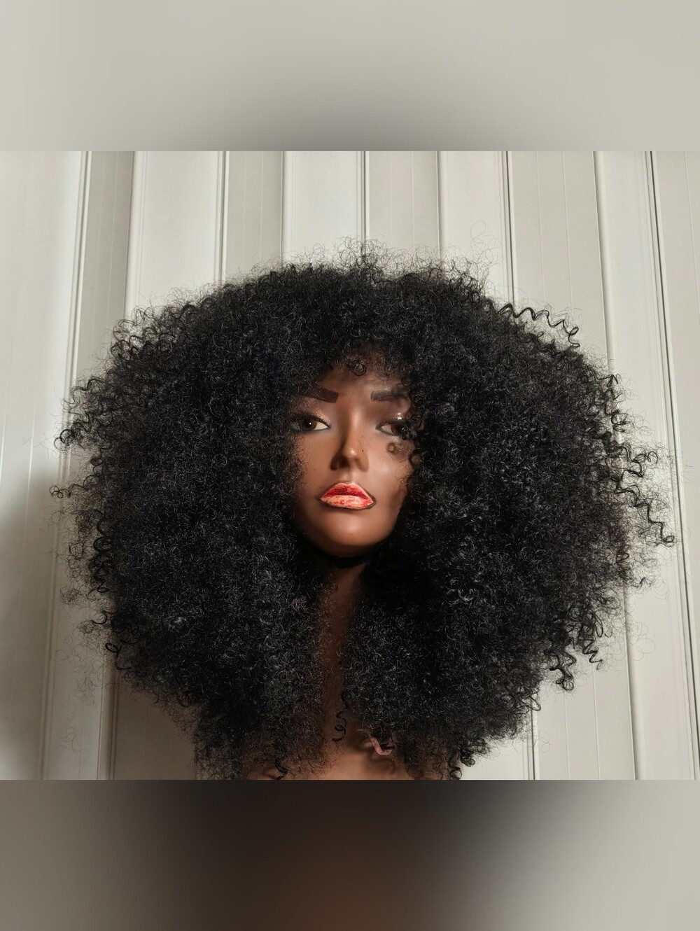 Curly Afro kinky Wig - Black - Picture 3 of 9